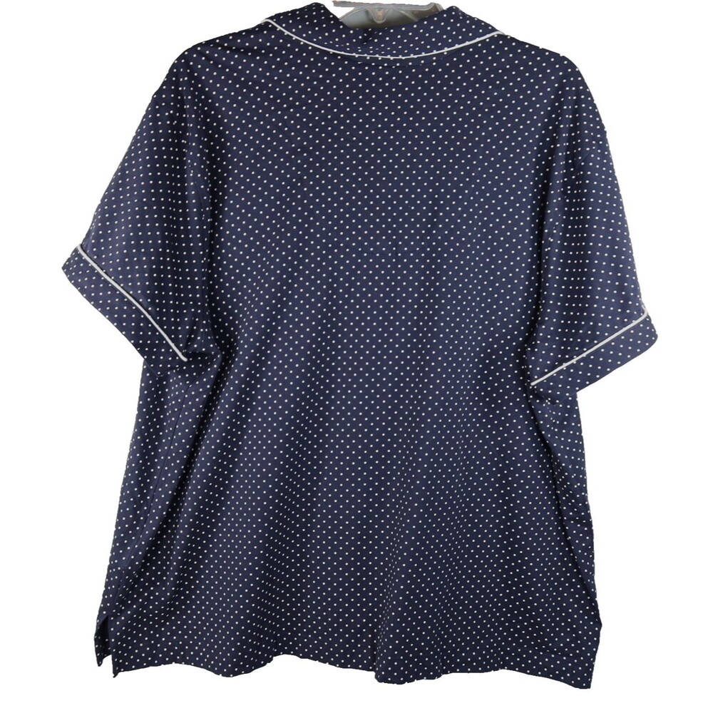 Lauren Ralph Lauren Women's Plus Size 2XL Pajama Shorts Set Navy Polka Dots NWT - Picture 4 of 16
